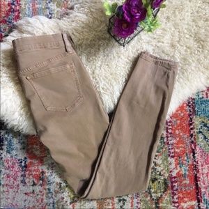 Madewell Tan High Rise Skinny Jeans